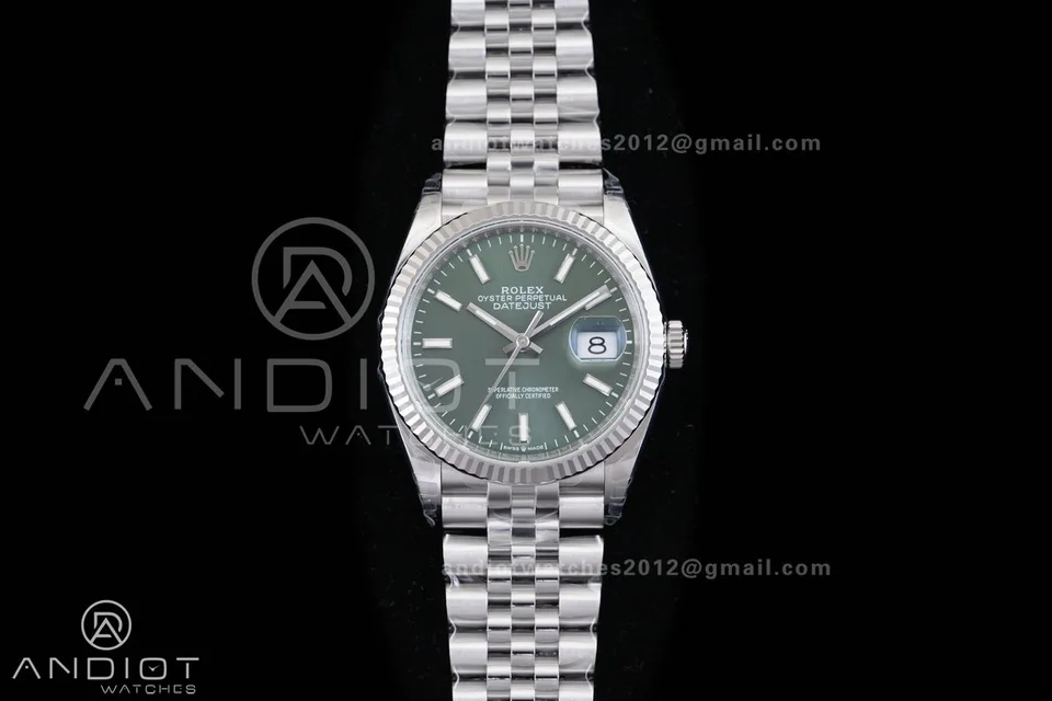 Rolex Datejust 36 · Mint Green / Jubilee