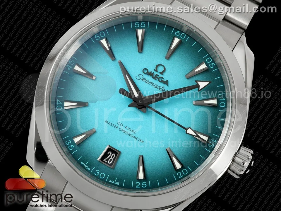 Omega Aqua Terra 150M Turquoise with black gradient