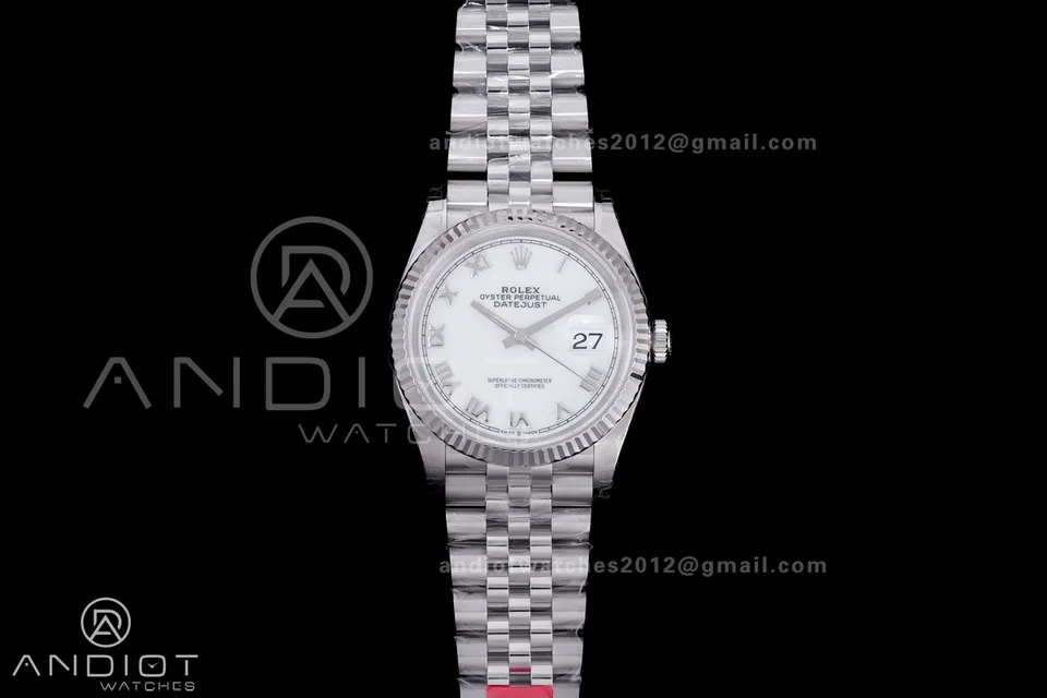 Rolex Datejust 36 · White Roman